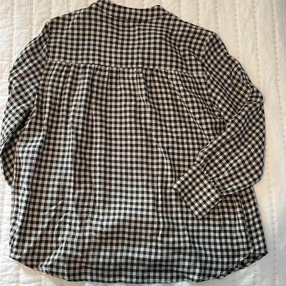 Zara Brown & oatmeal plaid button down - Picture 4 of 4